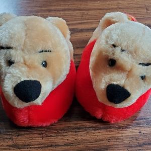 Vintage Disney Winnie The Pooh Plush Slippers Unisex 1/2